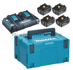 Батерии 4x6Ah и двойно зарядно DC18RD в MAKPAC 3 - Makita 198091-4