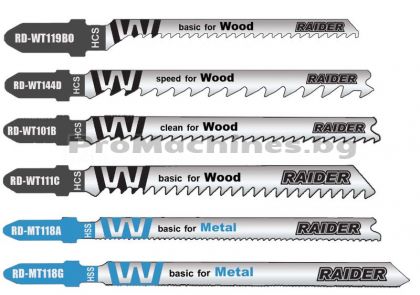 Ножчета за зеге дърво и метал 10бр комплект - Raider 