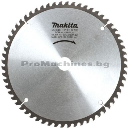 Диск за циркуляр за алуминий 190х20 Т60 - Makita 