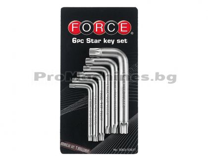 Шестограми TORX Т40H-Т60H 6бр  - Force 5063T 