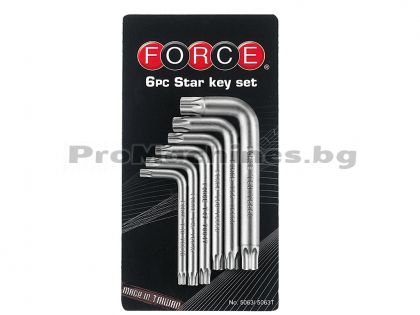 Шестограми TORX Т40-Т60 6бр  - Force 5063 