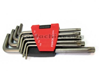 Шестограми TORX удължени Т10Н-Т50Н 9бр  - Force 5098LT 