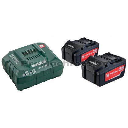 Батерии и зарядно устройство 18V 2х4Ah - Metabo LiPower  