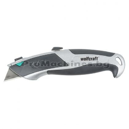 Нож макетен метален с прибиращо се острие - Wolfcraft 