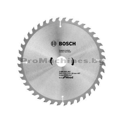 Диск за циркуляр за дърво 254x30x2мм 40z - Bosch Eco for Wood
