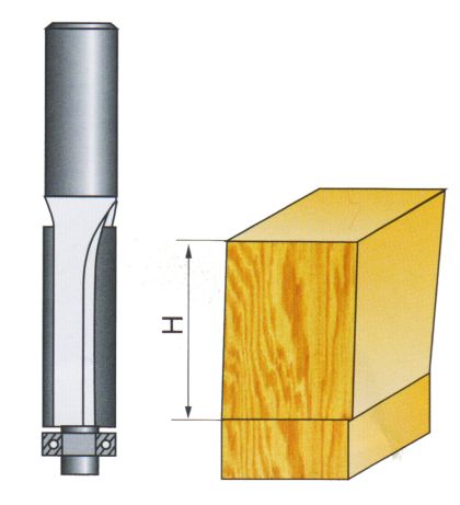  Фрезер за оберфреза &oslash;9.5mm H38mm опашка &oslash;8mm с лагер 