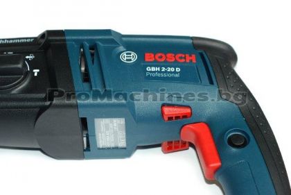 Перфоратор със SDS-plus - Bosch GBH 2-20 D, 650 W, 1.7 J, 0 – 1.300 об., 2.3 кг., 0.611.25A.400