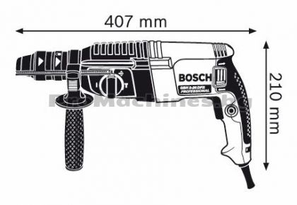 Перфоратор със SDS-plus - Bosch GBH 2600, 720 W, 2.7 J, 900 – 4000 об., 2.9 кг., 0.611.254.803
