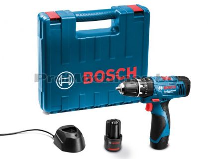 Акумулаторен винтоверт - Bosch GSB 1080-2-LI, 12V, 2 бр. 1.5 Ah батерии, куфар, 0.601.9F3.006 