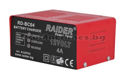 Зарядно за акумулатор 12V, 4A – Raider, RD-BC04 