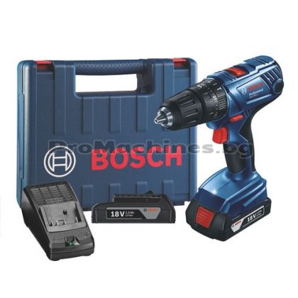 Акумулаторен винтоверт Bosch GSR 180-Li - 18V, 54Nm, 2x 1.5Ah батерии, зарядно и куфар / 0 601 9F8 100 /