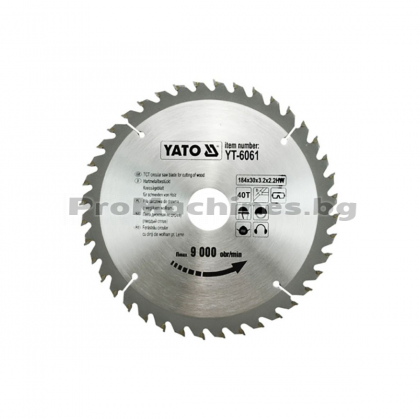 Циркулярен диск 184 мм  за дърво - Yato YT-6061