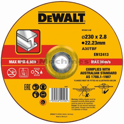 Диск за рязане на метал 230 х 3мм - DeWALT DT43913