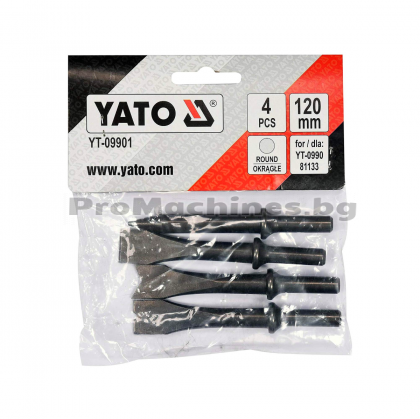 Комплект шило и длета за пневматичен къртач  4бр - Yato YT-09901