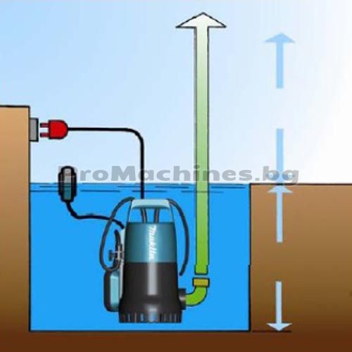 Помпа за мръсна вода 400W 140л/мин - Makita PF0410