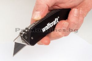 Нож с трапецовидно острие сгъваем 90мм - Wolfcraft  