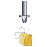  Фрезер за оберфреза R2.38mm H6.5mm опашка ø8mm с лагер 